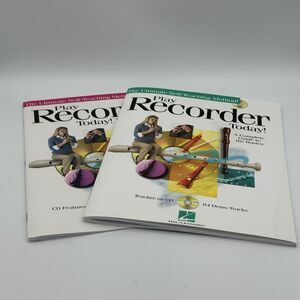 Lot Of 2 Play Recorder Today! The Ultimate Self-Teaching Method Book